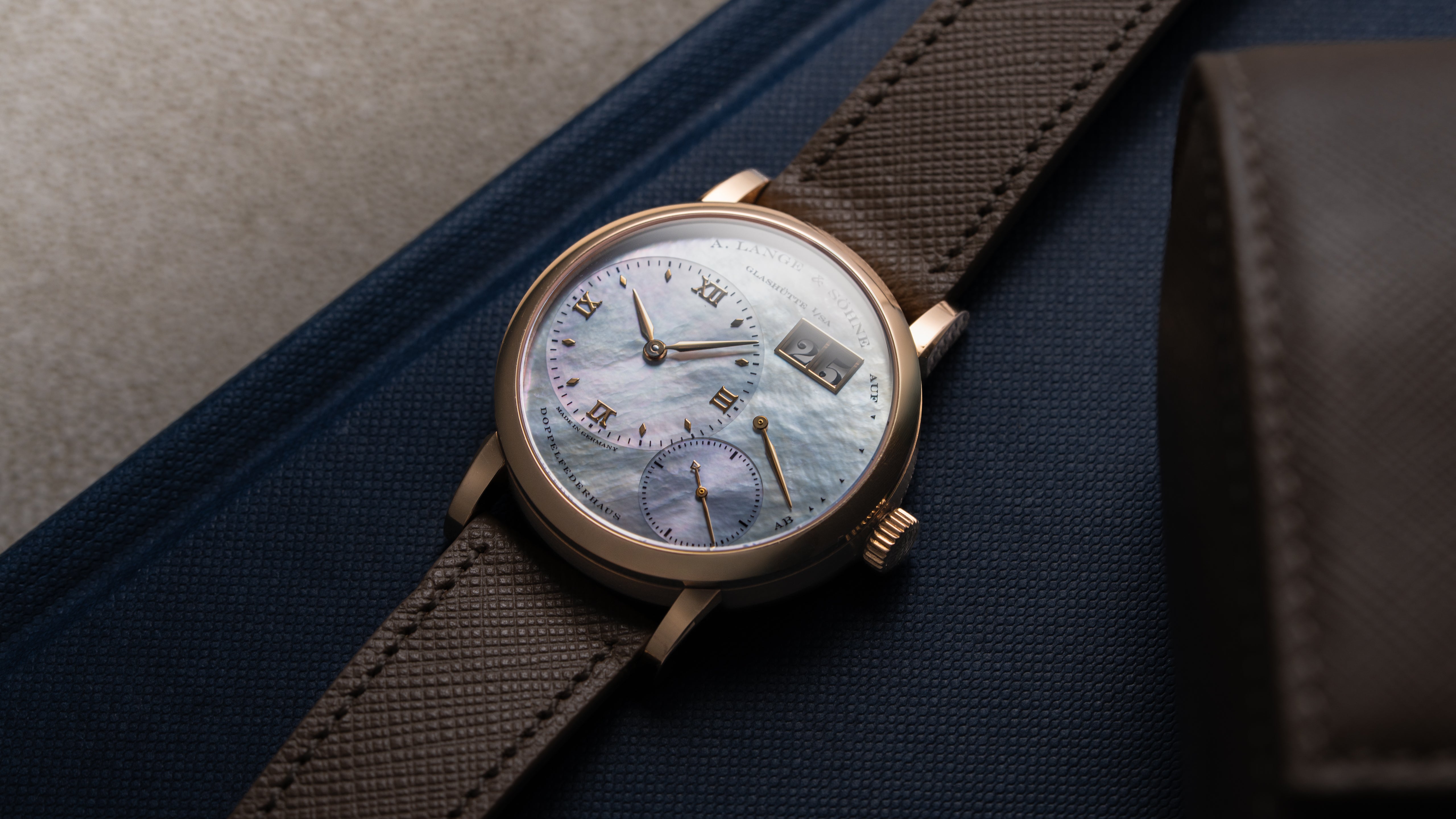 113.041, Little Lange 1, Blue Mother of Pearl Dial, Pink Gold
