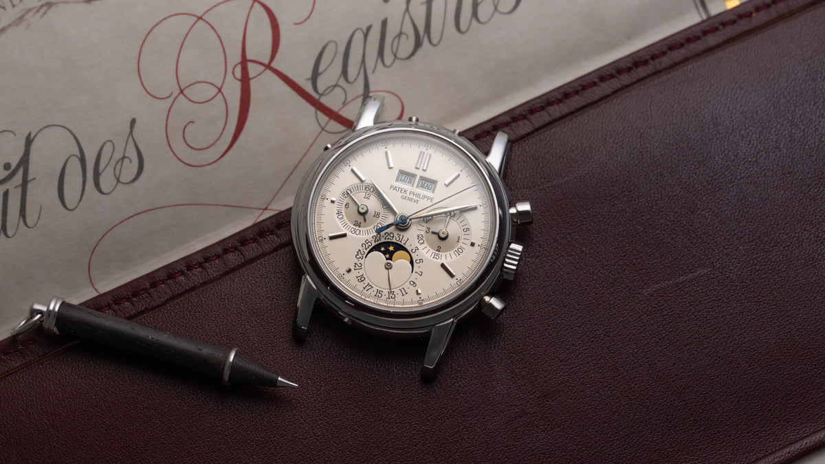 3970EP, 'Big Hallmark' Second Series, Perpetual Calendar Chronograph, Platinum