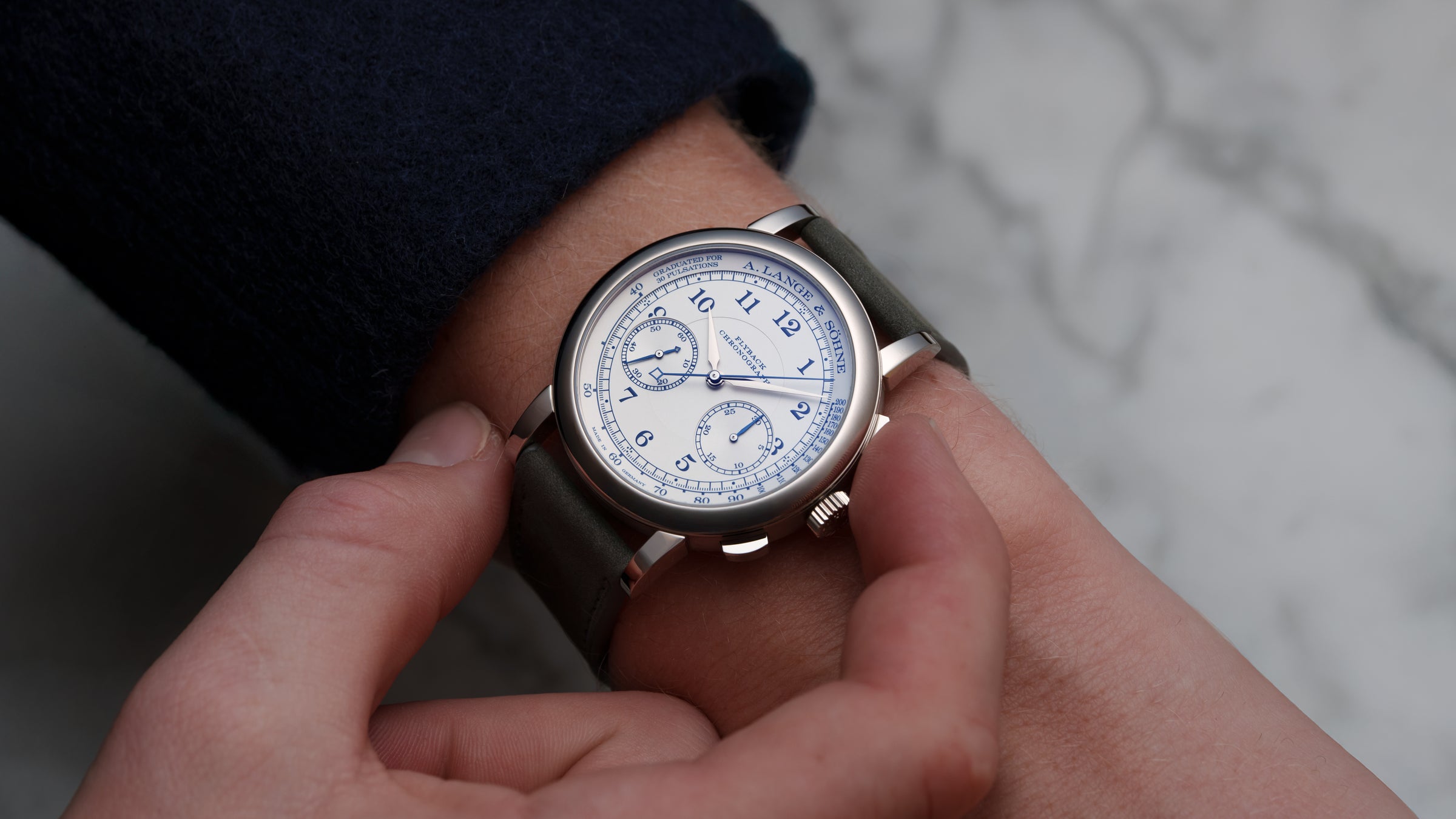 414.026, 1815 Chronograph Boutique Edition, White Gold