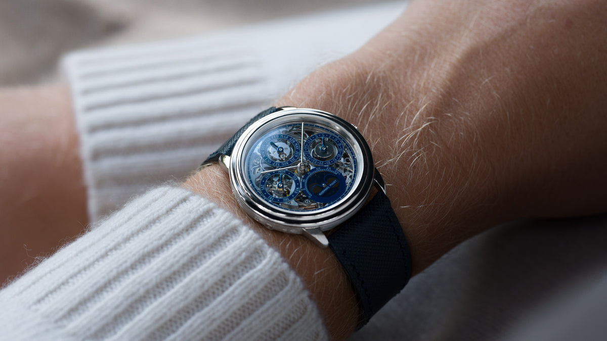 25668PT, Perpetual Calendar Skeleton, Platinum