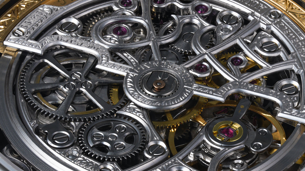 25668PT, Perpetual Calendar Skeleton, Platinum