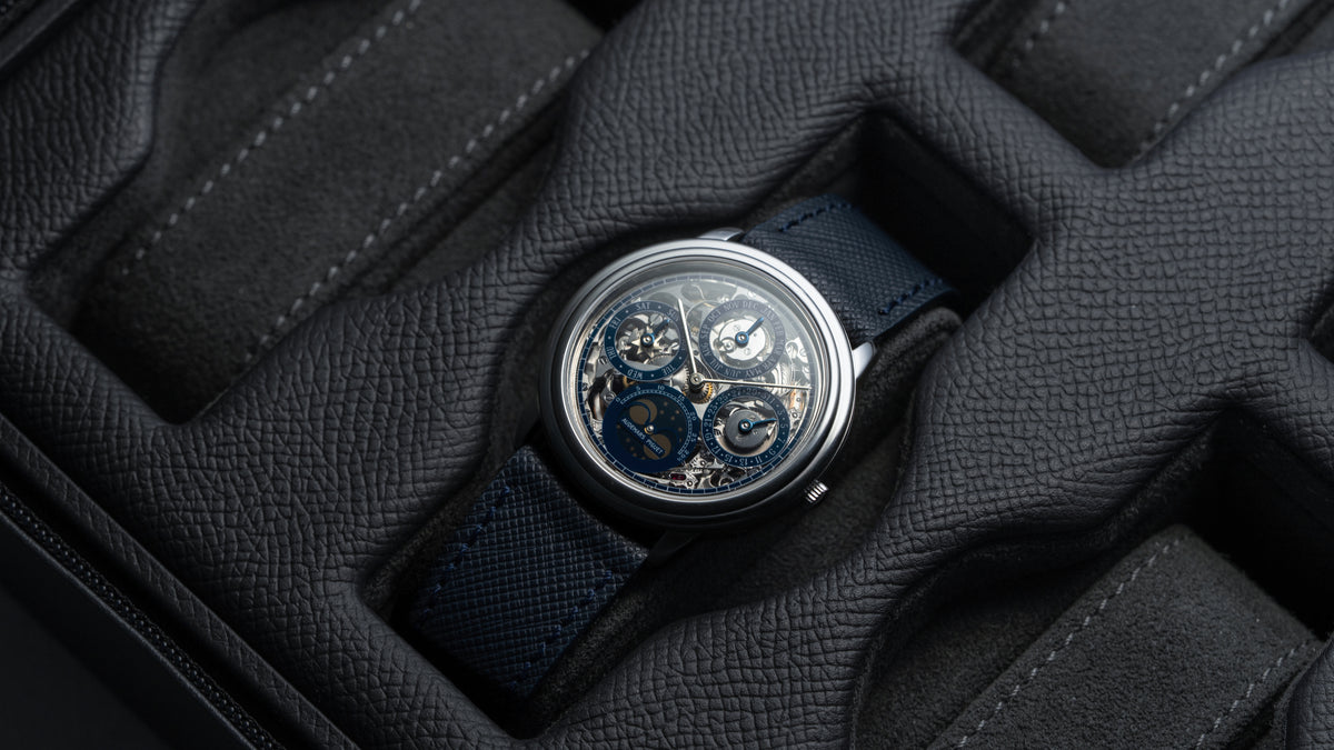 25668PT, Perpetual Calendar Skeleton, Platinum