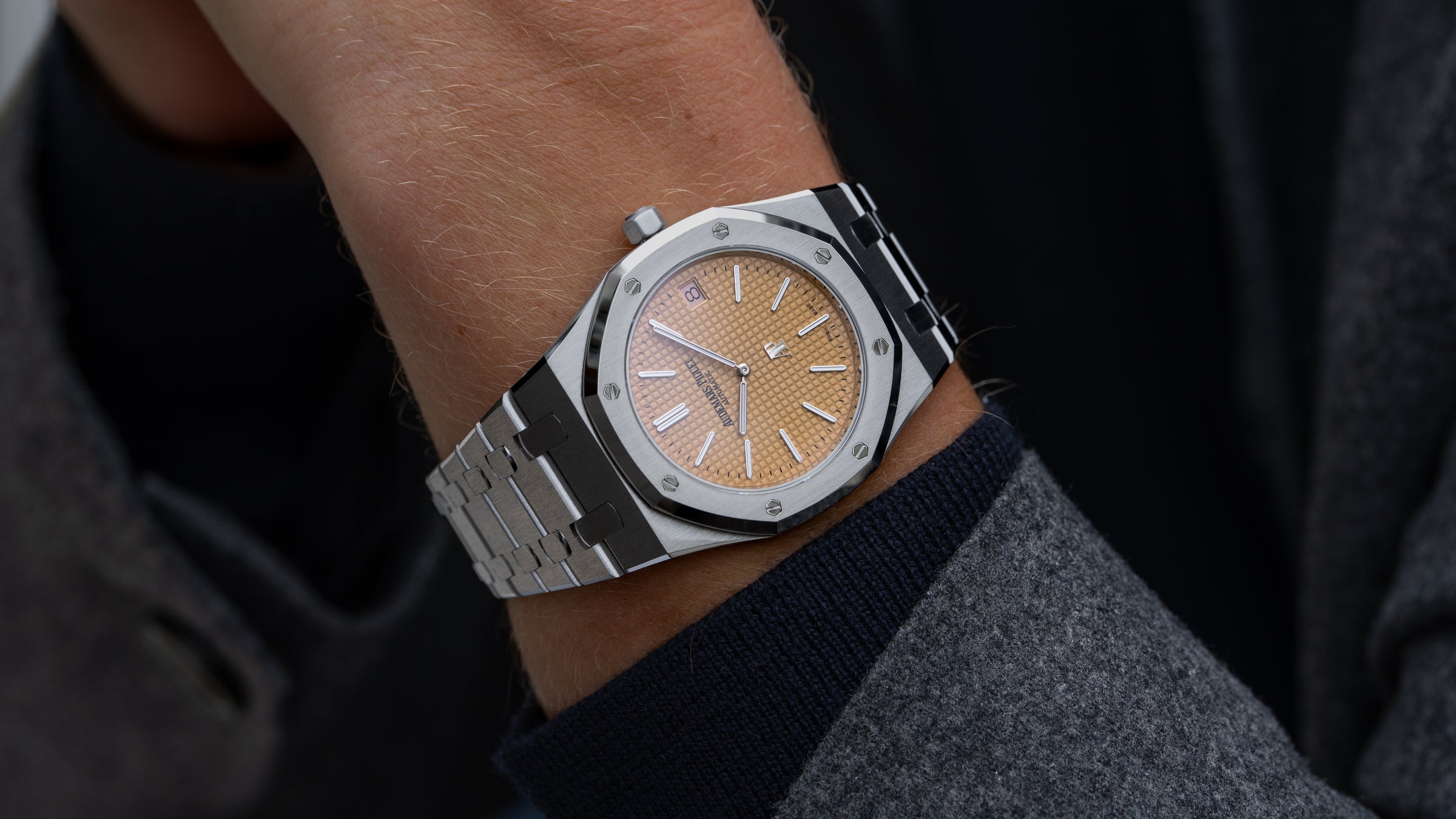 Royal Oak, 'Jumbo' Extra Thin, White Gold