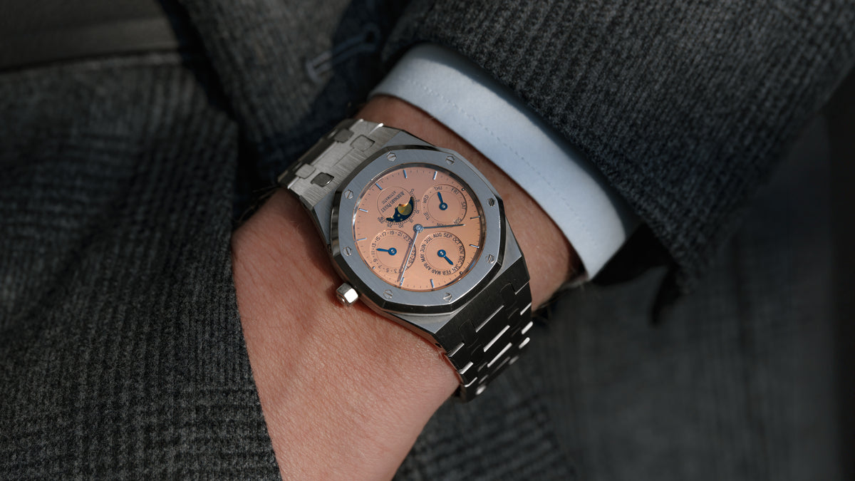 25654ST, Royal Oak Perpetual Calendar, Salmon Dial, Steel
