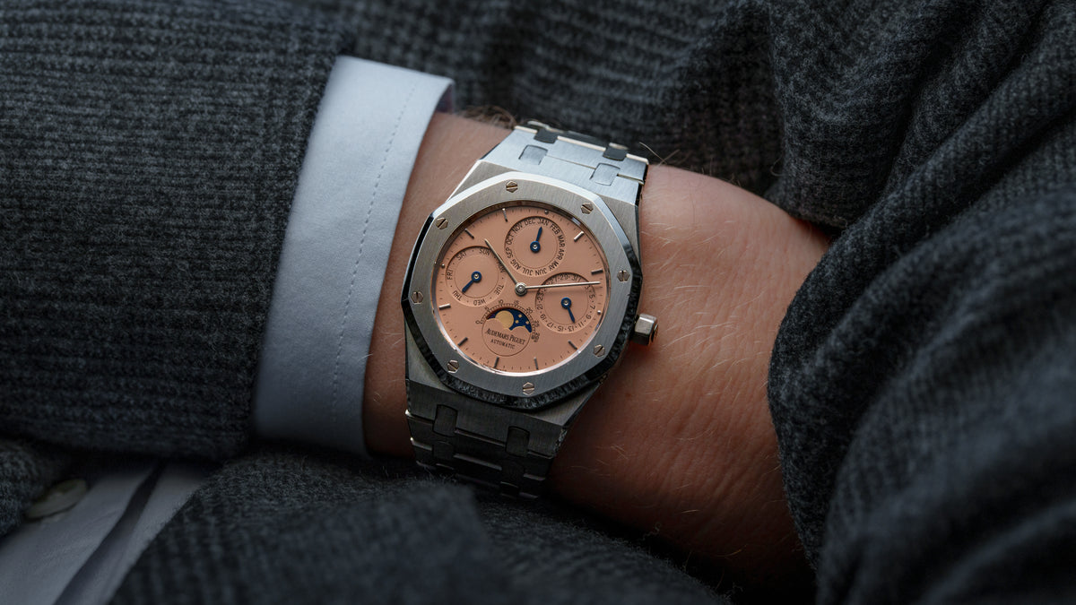 25654ST, Royal Oak Perpetual Calendar, Salmon Dial, Steel