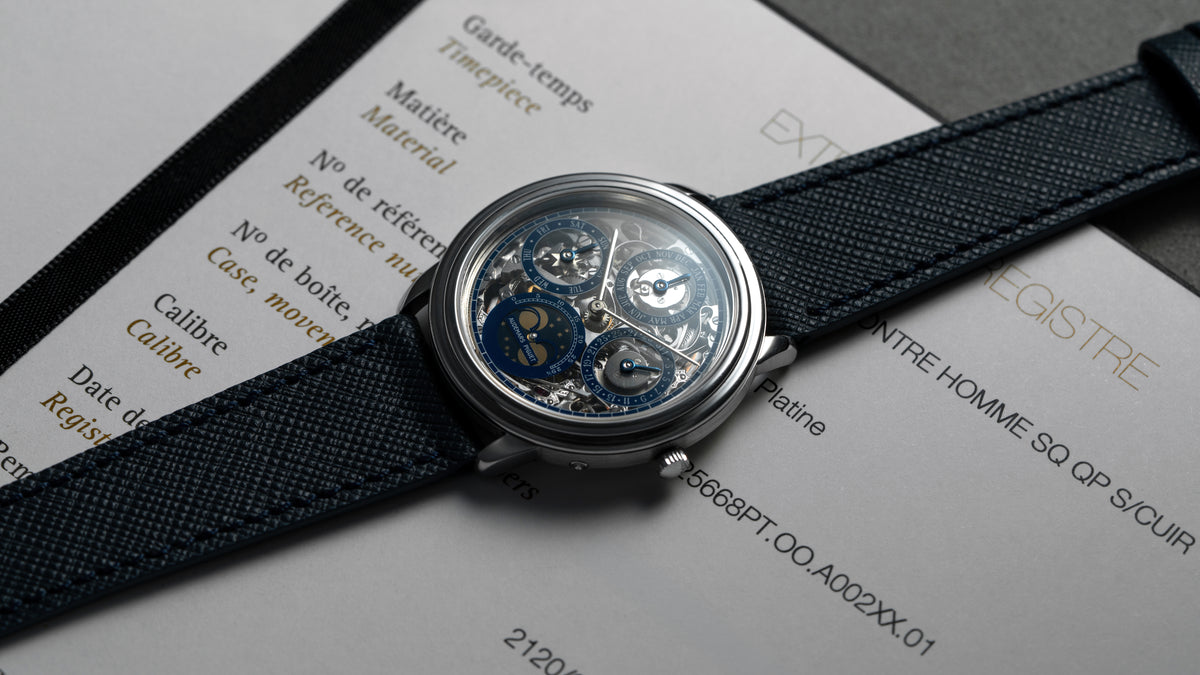 25668PT, Perpetual Calendar Skeleton, Platinum