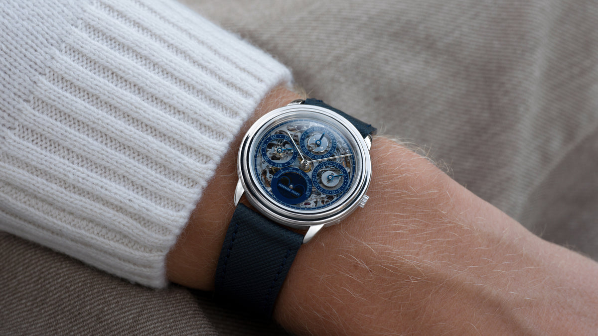 25668PT, Perpetual Calendar Skeleton, Platinum