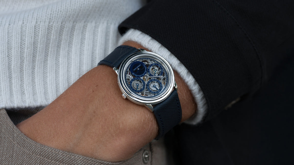 25668PT, Perpetual Calendar Skeleton, Platinum
