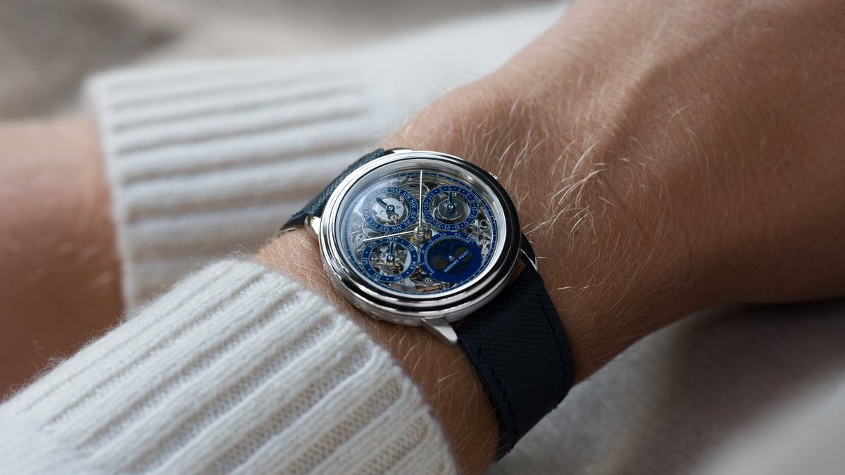 25668PT, Perpetual Calendar Skeleton, Platinum