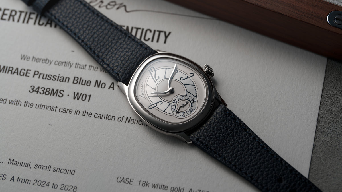 Mirage 38, Prussian Blue, White Gold