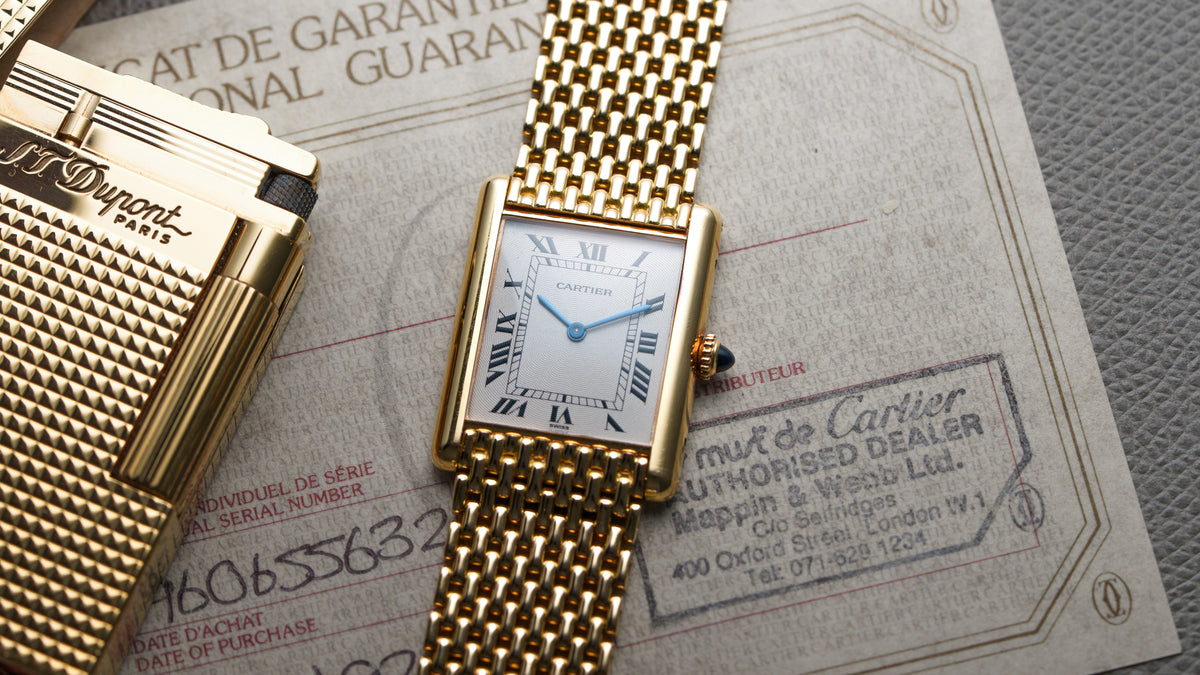 96065, Tank Louis Extra Plate, 'Pre-CPCP', Yellow Gold