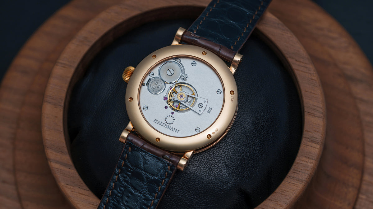 H11, Central Balance, Blue Dial, Pink Gold