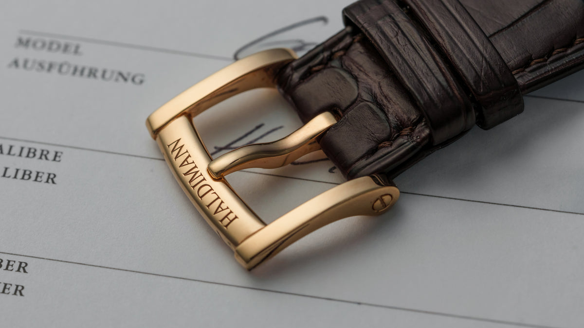 H11, Central Balance, Blue Dial, Pink Gold