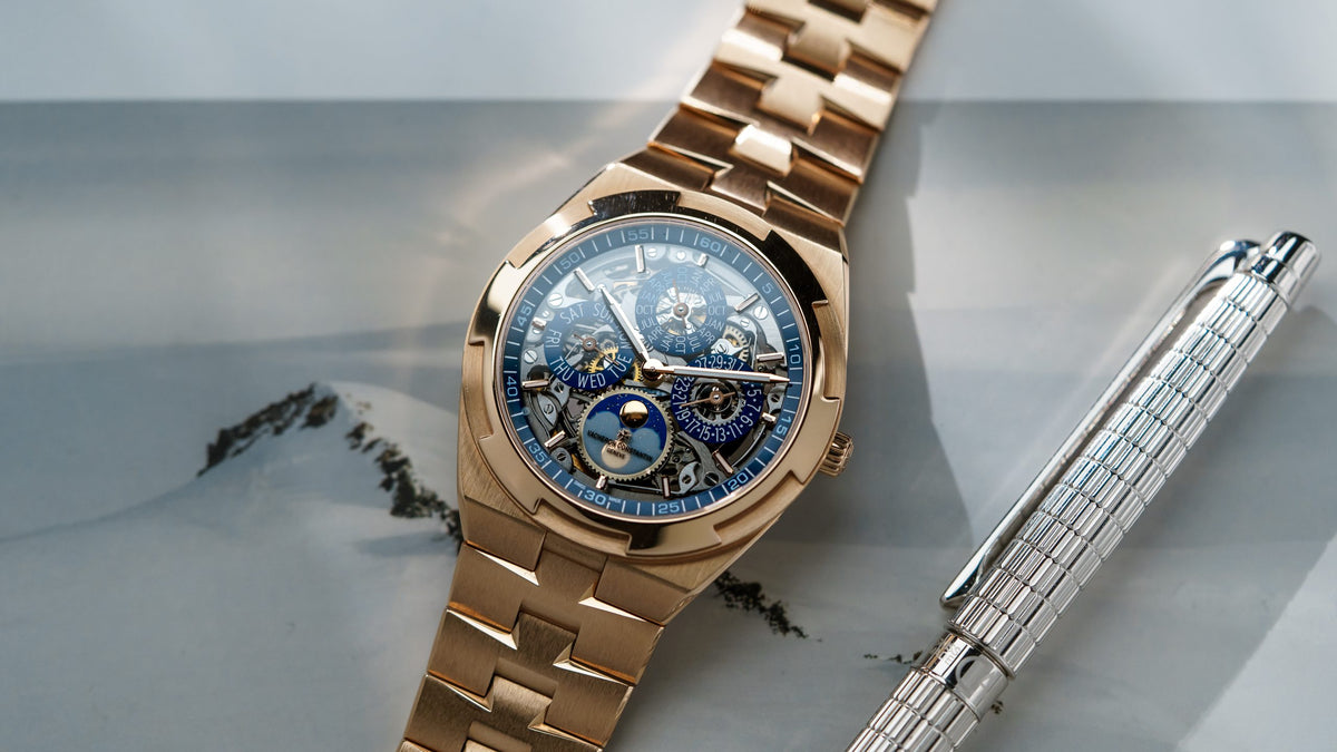 4300V, Overseas Ultra-Thin Perpetual Calendar Skeleton, Pink Gold