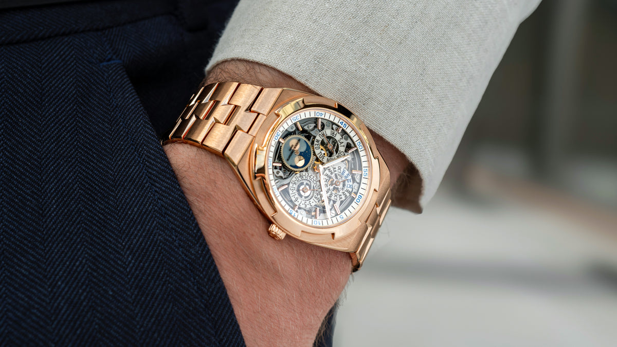 4300V, Overseas Ultra-Thin Perpetual Calendar Skeleton, Pink Gold