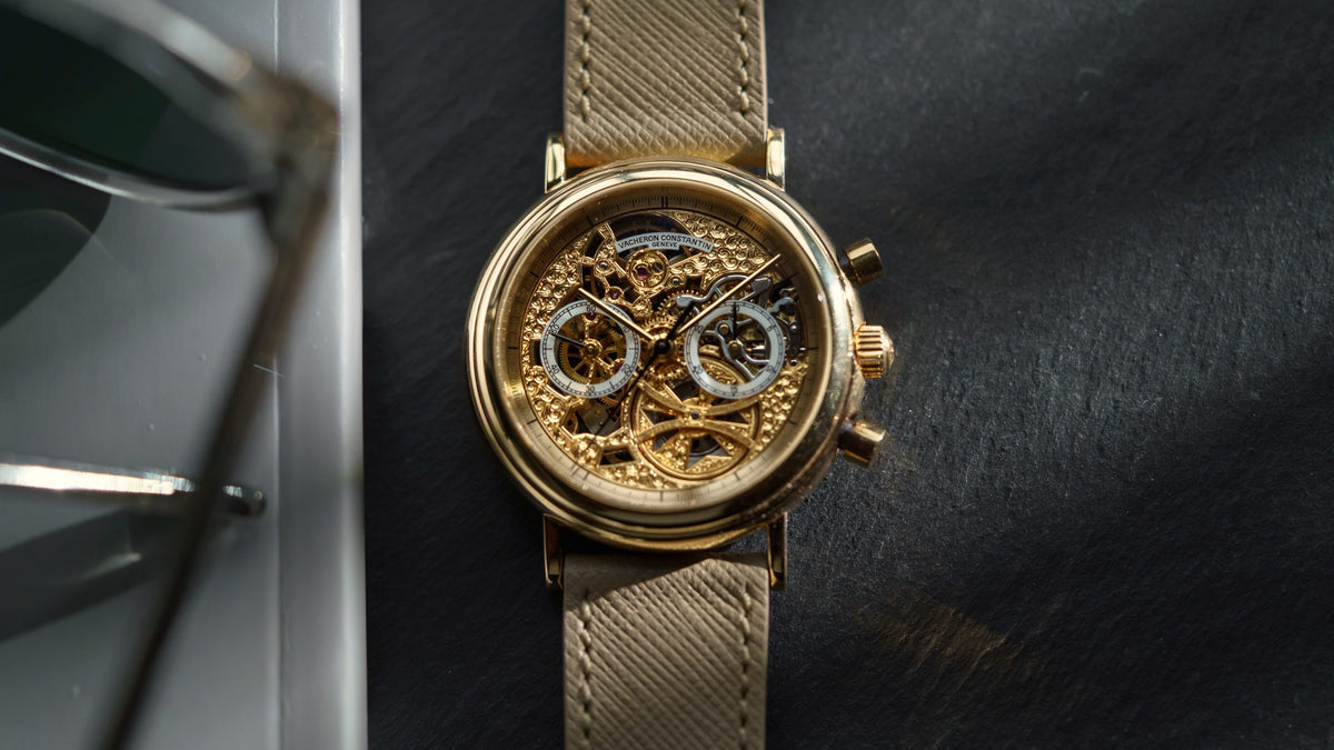 47100, Chronograph Skeleton, Yellow Gold