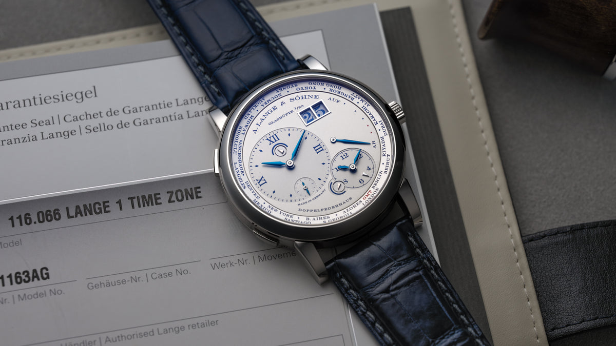 116.066, Lange 1 Time Zone, 25th Anniversary, White Gold