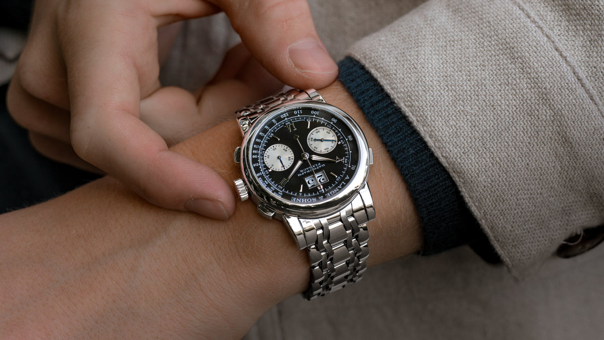 403.035, Datograph First Generation, 'Wave' Wellendorff, Platinum