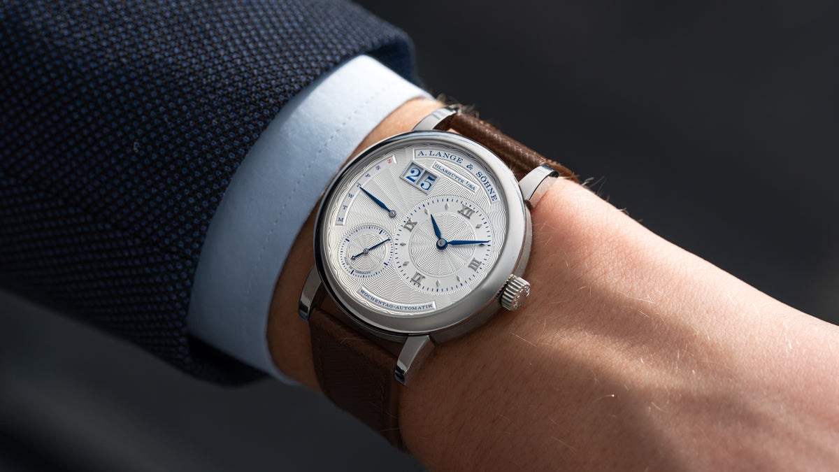 320.040,  Lange 1 Daymatic, Tokyo Boutique Edition, White Gold