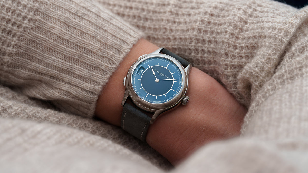 Galet Traveller, Enamel Sector Dial for Hodinkee, Titanium