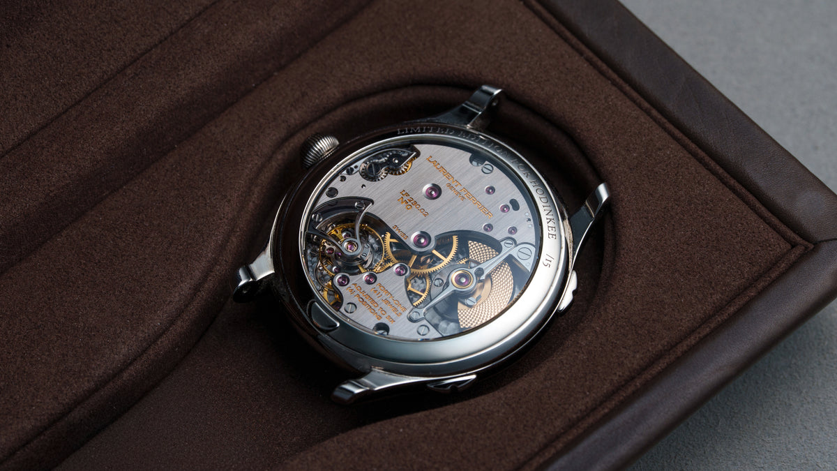 Galet Traveller, Enamel Sector Dial for Hodinkee, Titanium