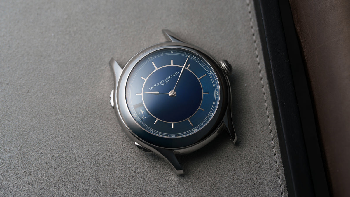 Galet Traveller, Enamel Sector Dial for Hodinkee, Titanium