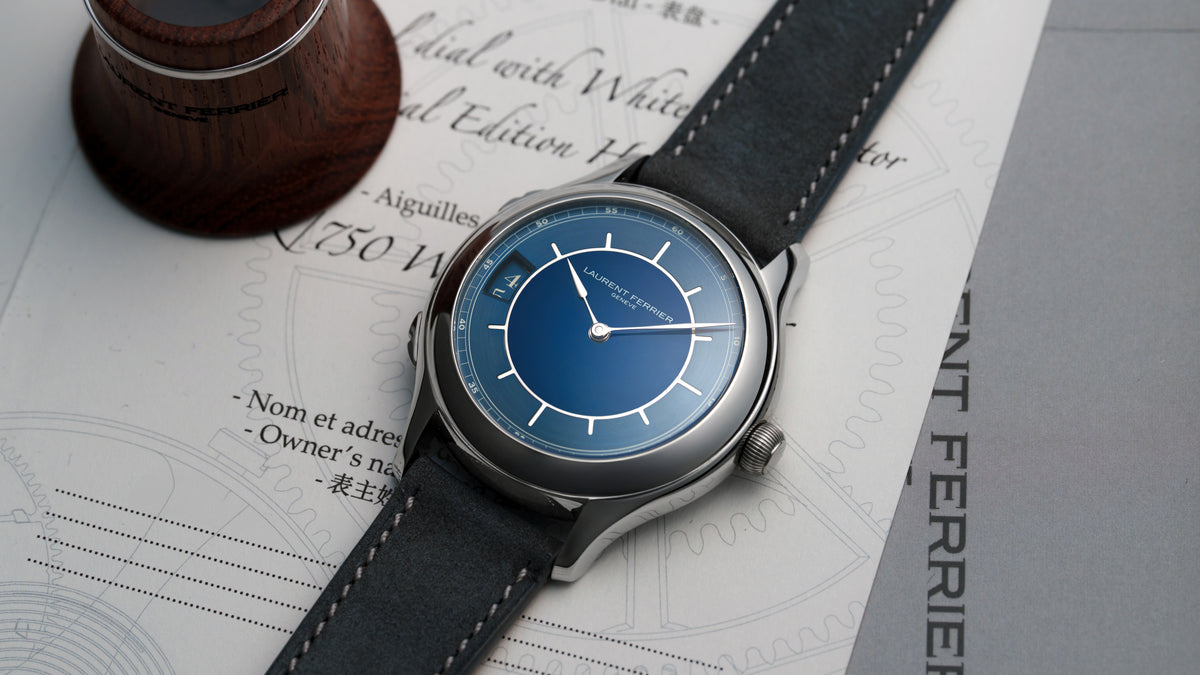 Galet Traveller, Enamel Sector Dial for Hodinkee, Titanium