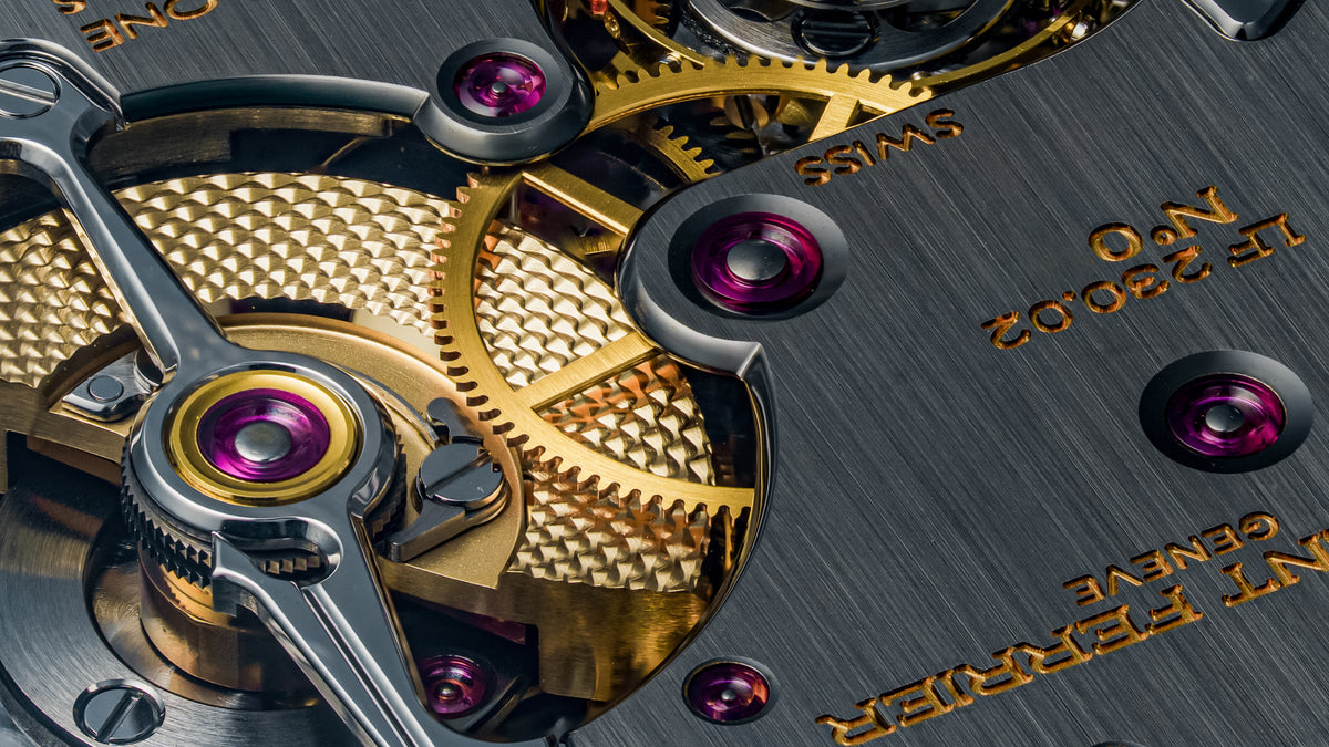 Galet Traveller, Enamel Sector Dial for Hodinkee, Titanium