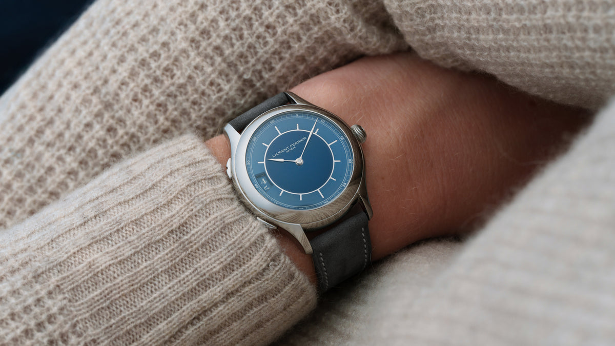 Galet Traveller, Enamel Sector Dial for Hodinkee, Titanium
