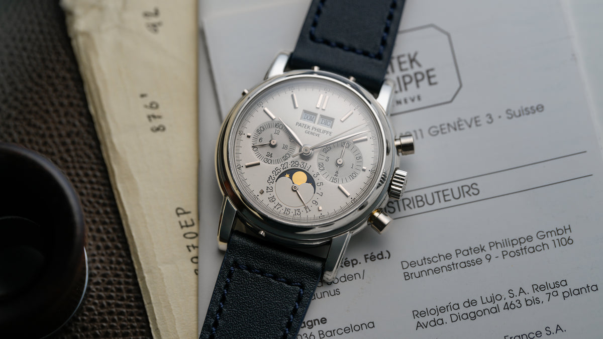 3970EP, 'Small Hallmark' Second Series, Perpetual Calendar Chronograph, Platinum
