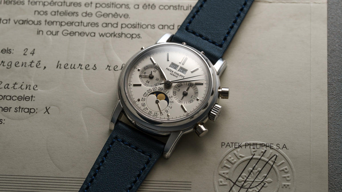 3970EP, 'Small Hallmark' Second Series, Perpetual Calendar Chronograph, Platinum