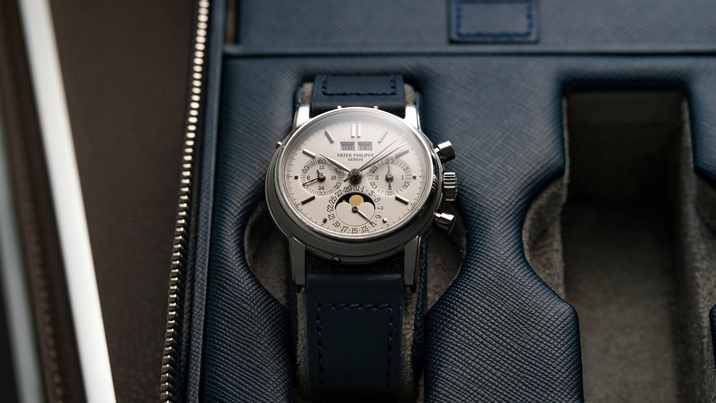 3970EP, 'Small Hallmark' Second Series, Perpetual Calendar Chronograph, Platinum