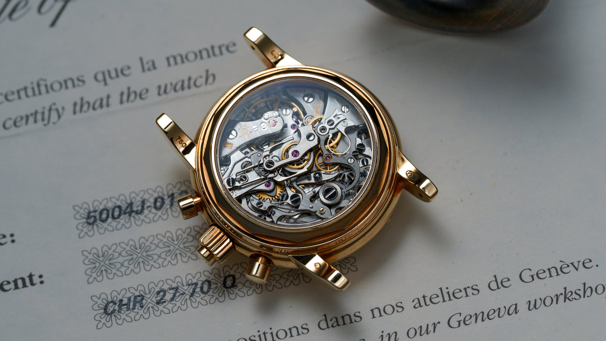 5004J, Perpetual Calendar Split Seconds Chronograph, Yellow Gold