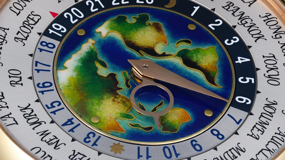 5131R, World Time, Cloisonné Enamel, Pink Gold