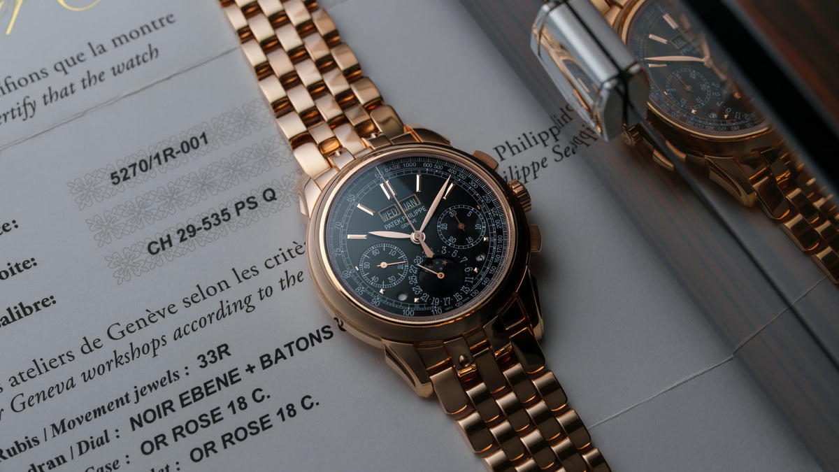 5270R, Perpetual Calendar Chronograph, Pink Gold