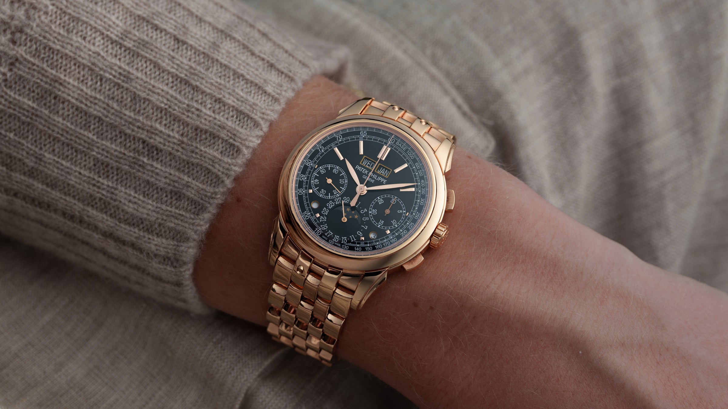 5270R, Perpetual Calendar Chronograph, Pink Gold
