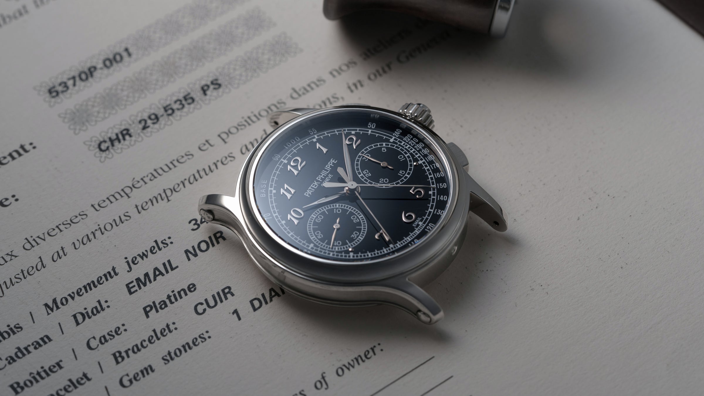 5370P, Split Seconds Chronograph, Platinum