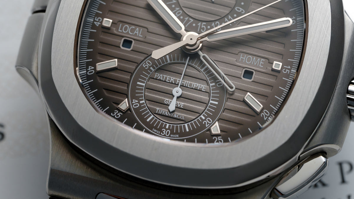 5990/1A, Nautilus Travel Time Chronograph, Tiffany Dial, Steel