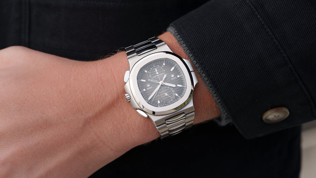 5990/1A, Nautilus Travel Time Chronograph, Tiffany Dial, Steel