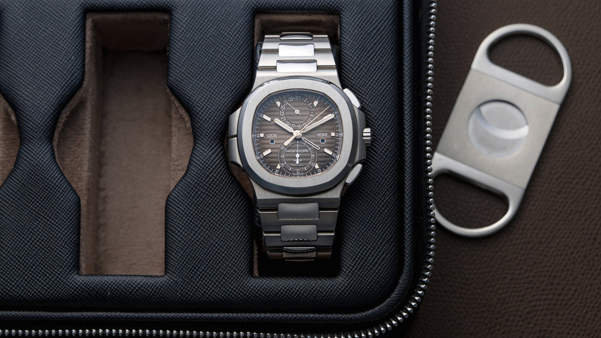 5990/1A, Nautilus Travel Time Chronograph, Tiffany Dial, Steel