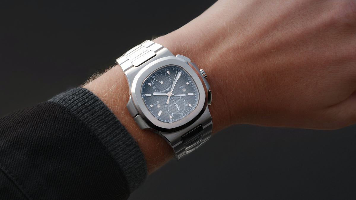 5990/1A, Nautilus Travel Time Chronograph, Tiffany Dial, Steel