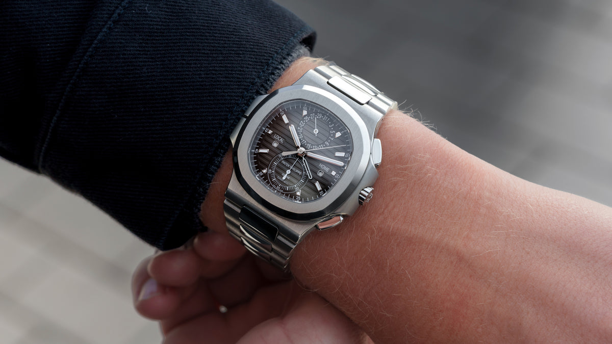 5990/1A, Nautilus Travel Time Chronograph, Tiffany Dial, Steel