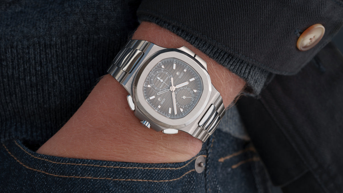 5990/1A, Nautilus Travel Time Chronograph, Tiffany Dial, Steel