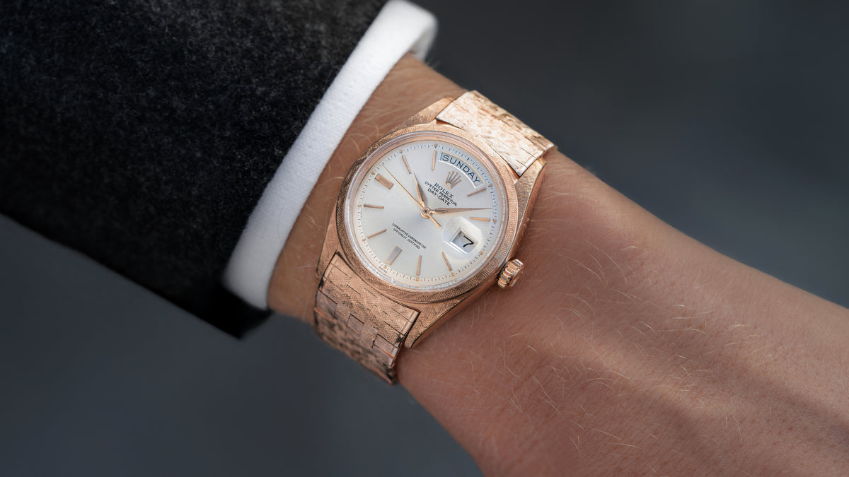 1806, Day-Date, Florentine Case, Pink Gold