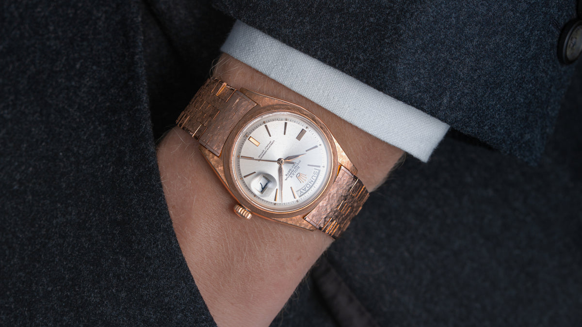 1806, Day-Date, Florentine Case, Pink Gold