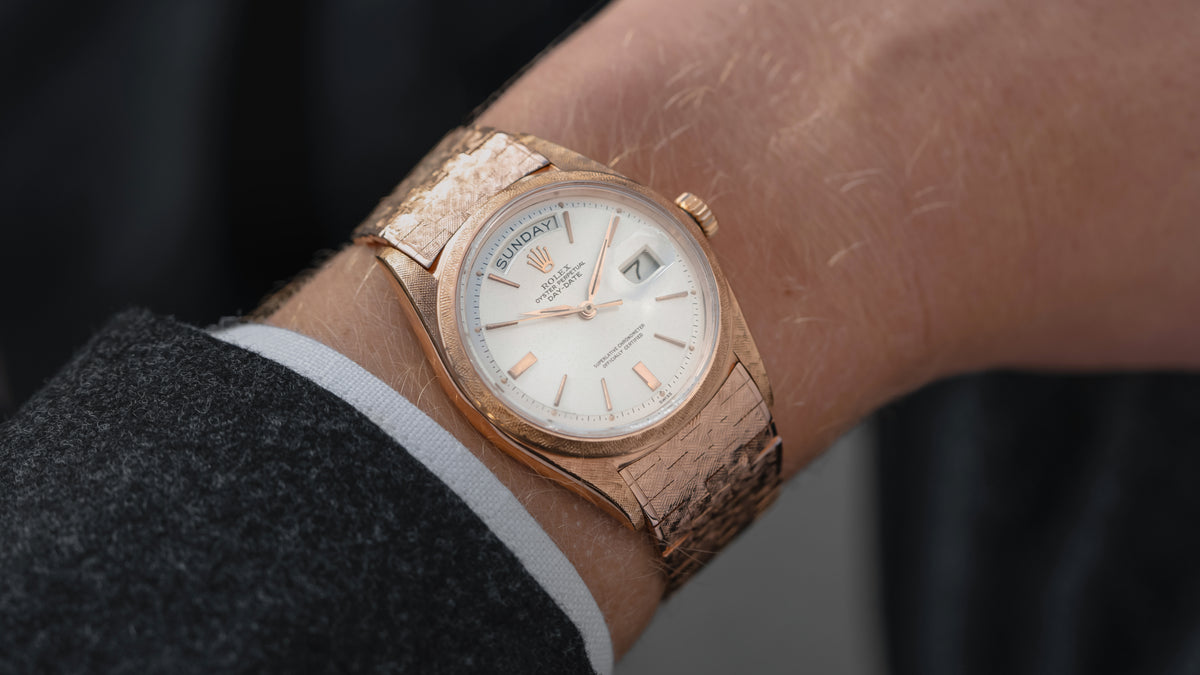 1806, Day-Date, Florentine Case, Pink Gold