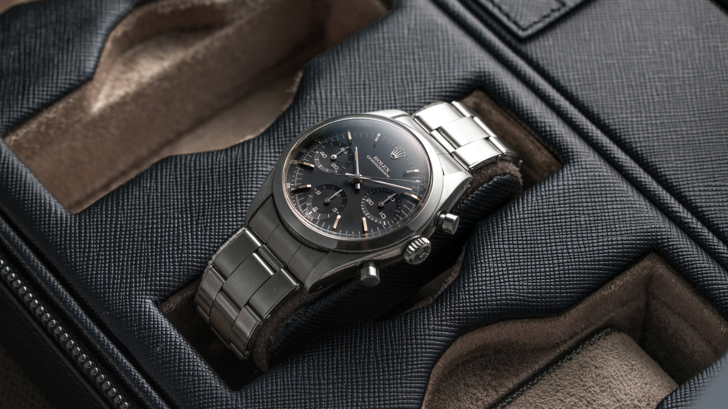 6238, 'Pre-Daytona' Chronograph, Black Galvanic Dial, Steel