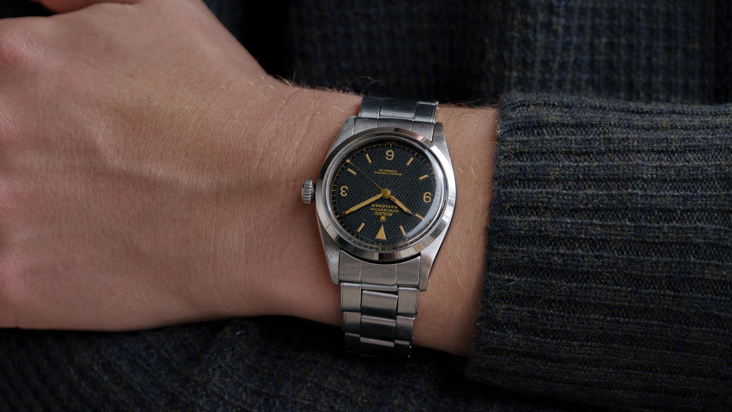 6350, Explorer, Honeycomb Dial, Steel