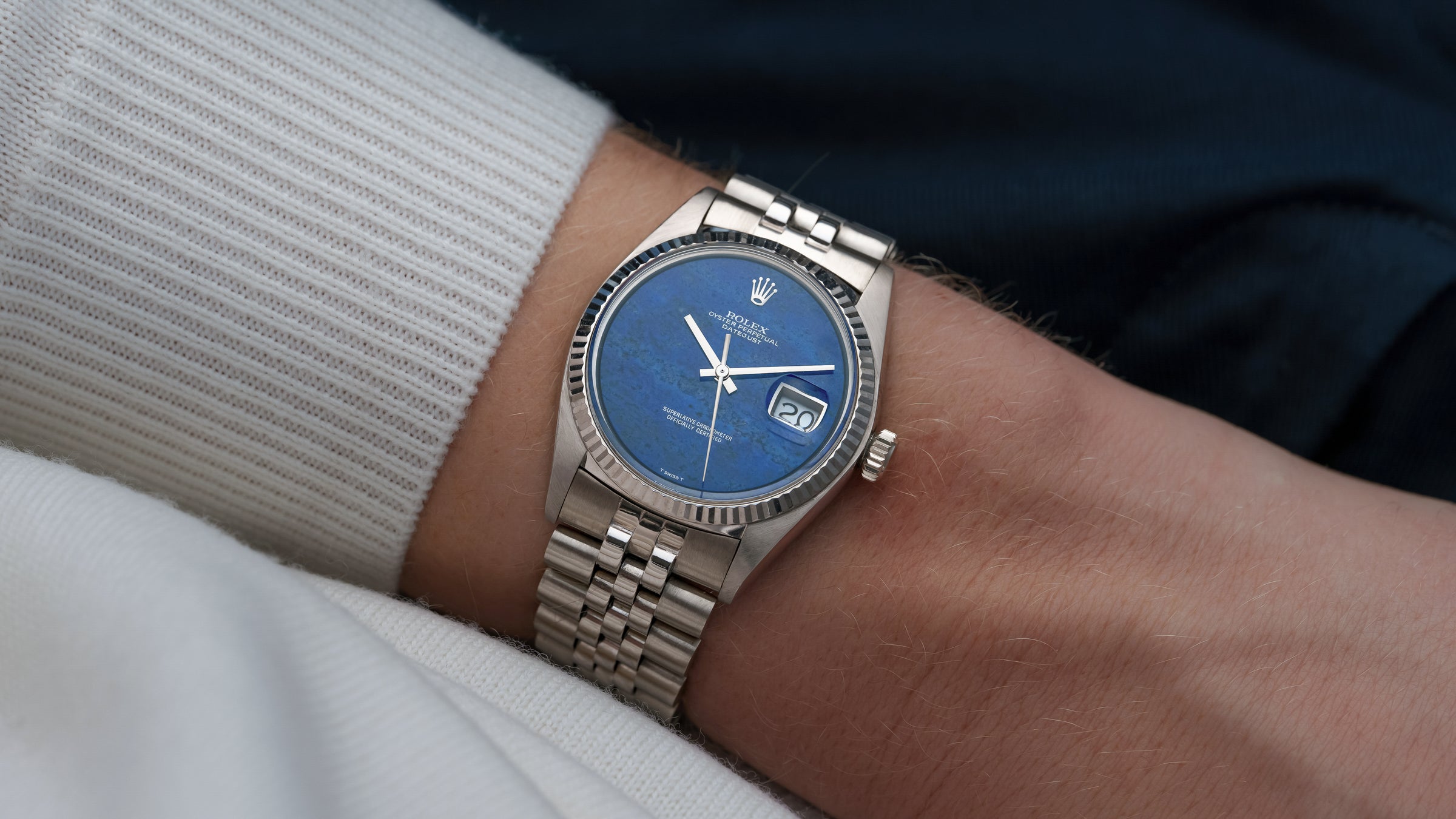 1601/9, Datejust, Lapis Dial, White Gold
