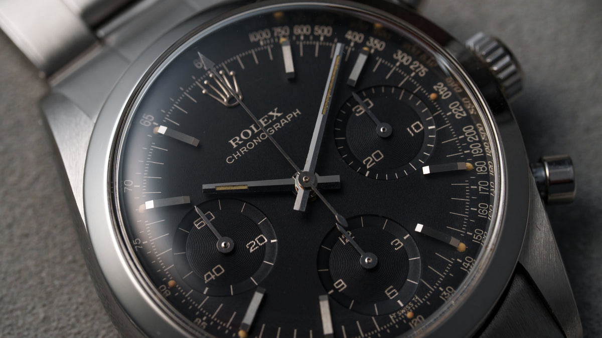 6238, Black Galvanic Dial, 'Pre-Daytona' Chronograph, Steel